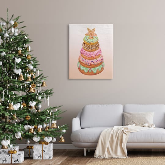 Stupell Industries Seasonal Sweets Stacked Donuts Canvas Wall Art
